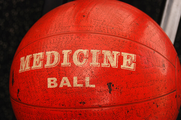Close up of medicine ball