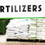 Pile of bags of fertilizer