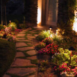 Image lighted home pathway